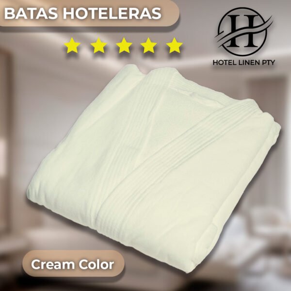 Batas de algodón crema