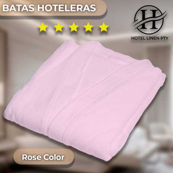 Batas de algodón rosa